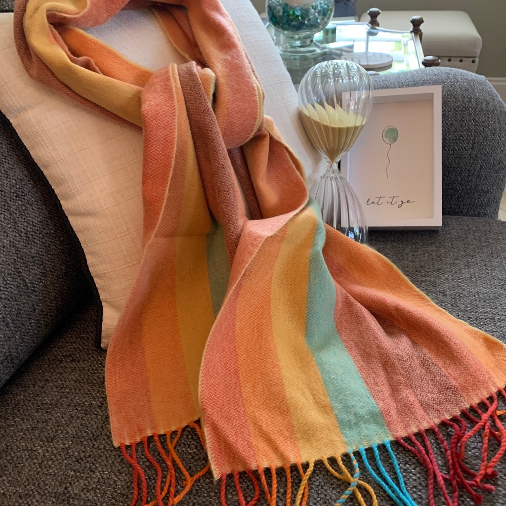 Shades of Fall fringed scarf